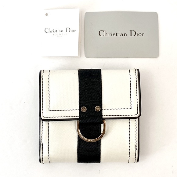 Christian Dior logo-tape tri-fold wallet - Picture 1 of 13